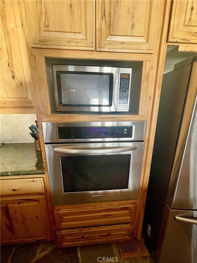 room details with stainless steel appliances