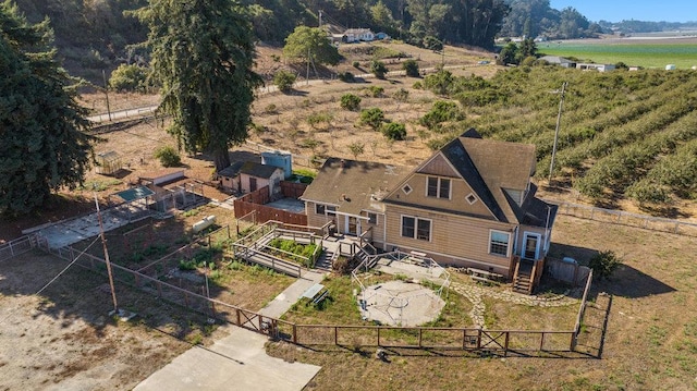 drone / aerial view featuring a rural view