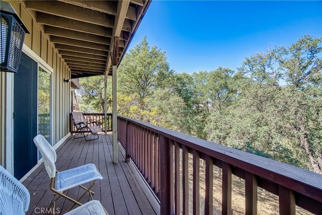 view of wooden deck