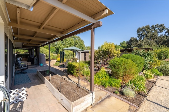 view of patio / terrace with a gazebo