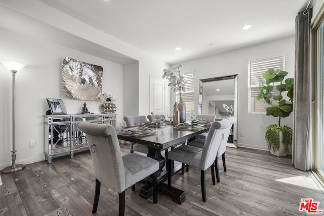 dining room featuring hardwood / wood-style flooring