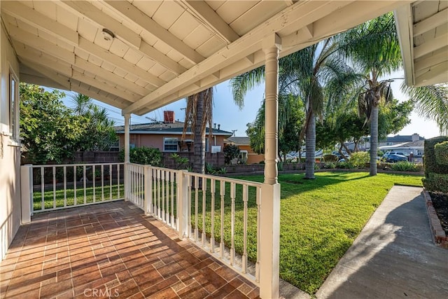 view of patio / terrace featuring a porch