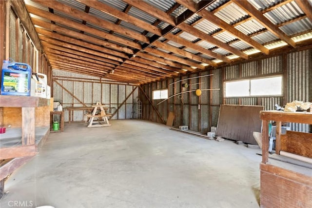 miscellaneous room with concrete floors