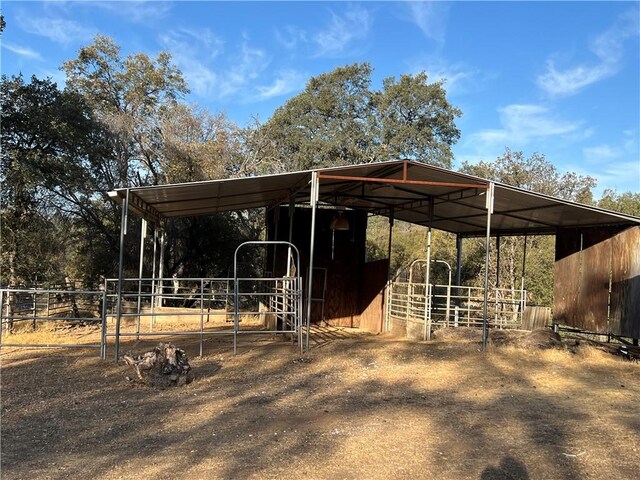 view of horse barn