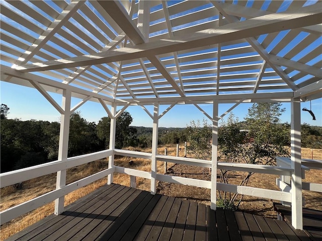 view of wooden terrace