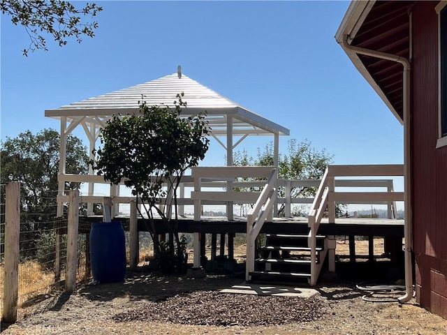 exterior space with a wooden deck