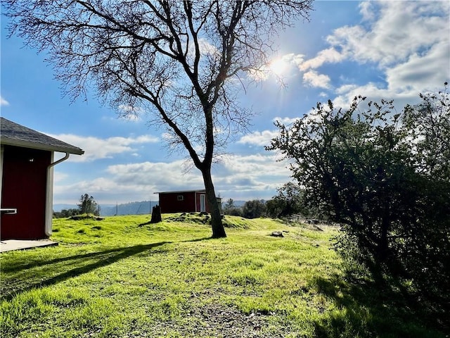 view of yard featuring a rural view