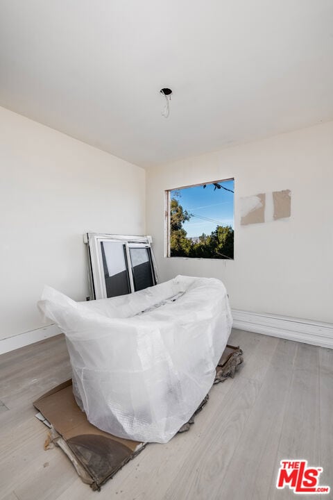 bedroom featuring light hardwood / wood-style flooring