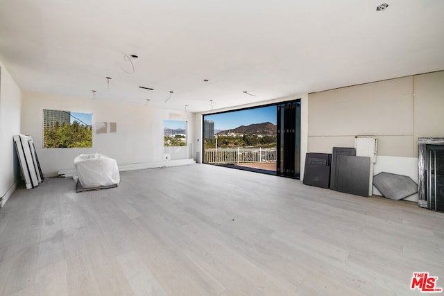 interior space with light wood-type flooring