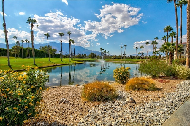 view of water feature featuring a mountain view