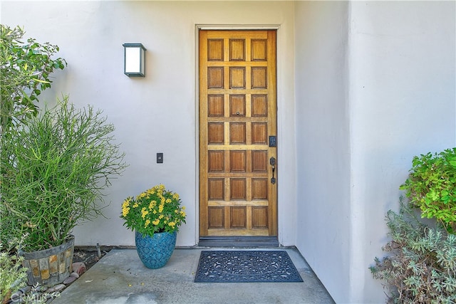 view of doorway to property