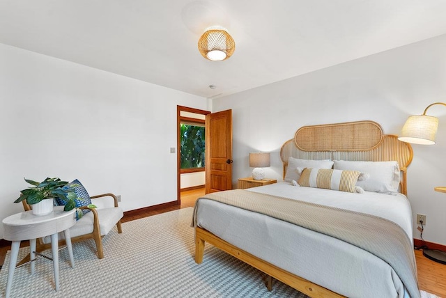 bedroom featuring hardwood / wood-style floors