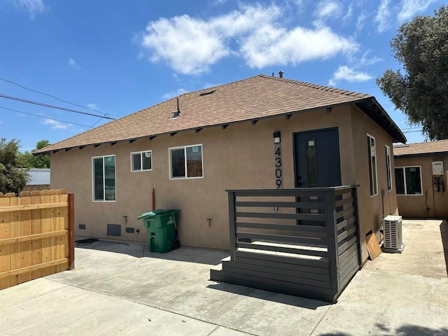 rear view of property with a patio