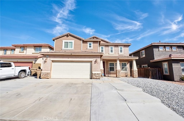 view of front of home featuring a garage