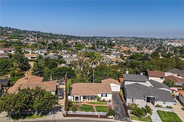 drone / aerial view with a residential view