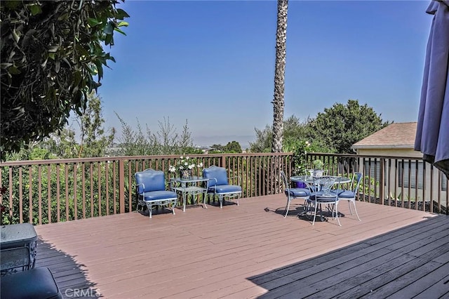 view of wooden deck