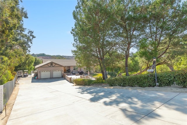 view of front of house featuring a garage