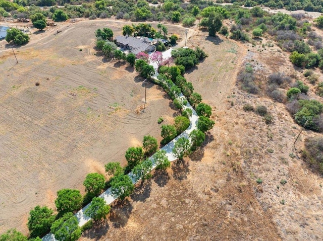 aerial view featuring a rural view