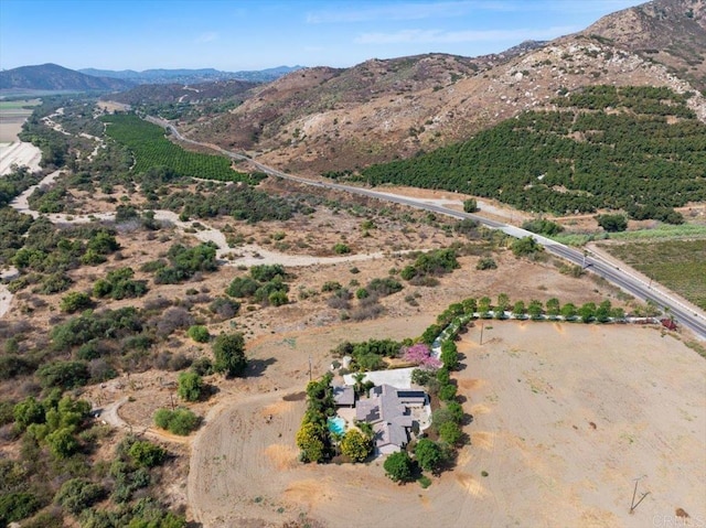 mountain view with a rural view