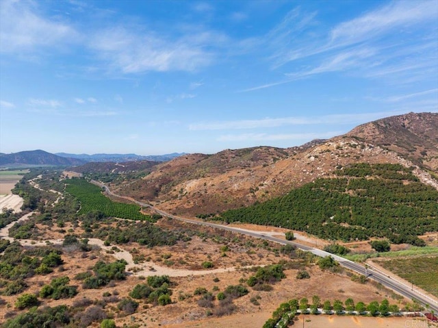 property view of mountains featuring a rural view