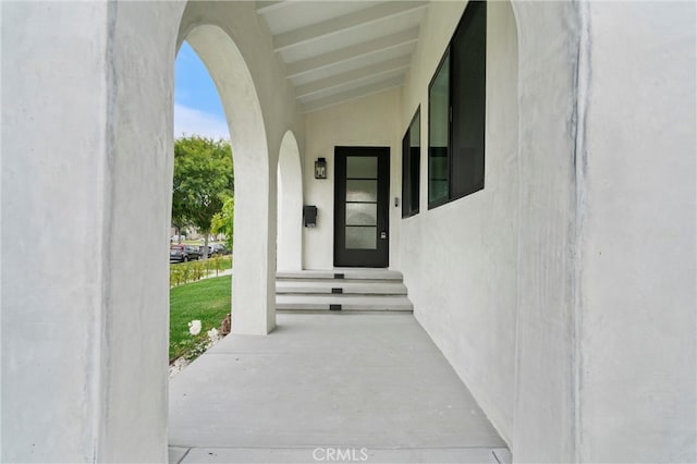 view of doorway to property