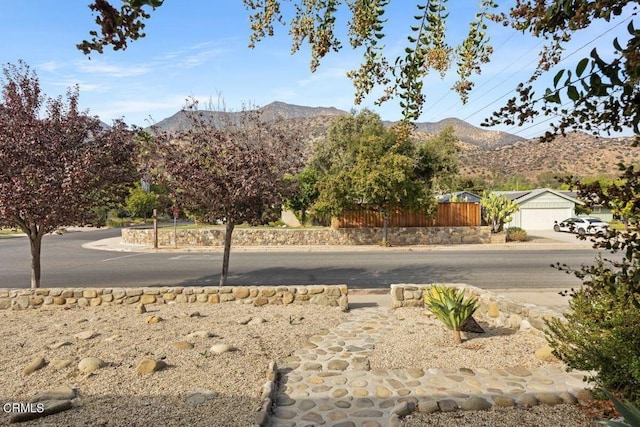 view of road featuring a mountain view