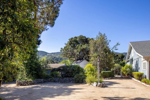 exterior space with a mountain view