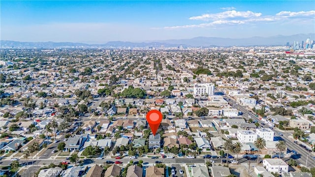 aerial view featuring a mountain view