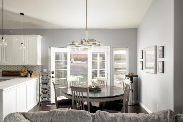 dining room featuring dark hardwood / wood-style floors