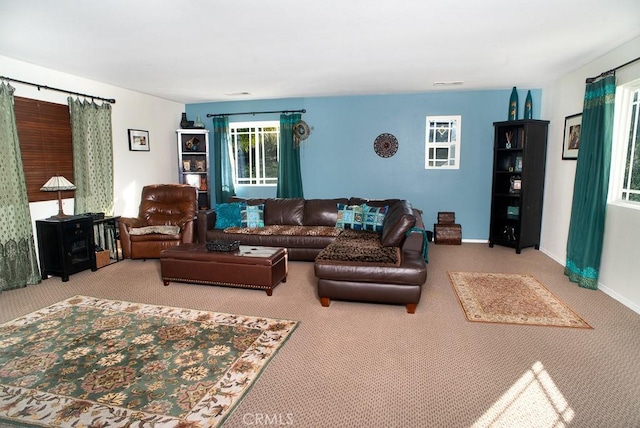 view of carpeted living room