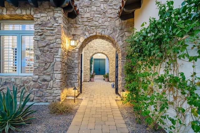 view of exterior entry with french doors