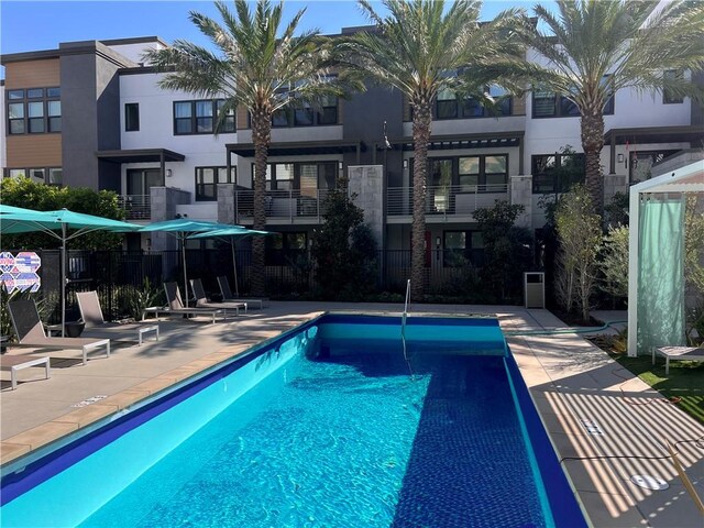 view of pool with a patio