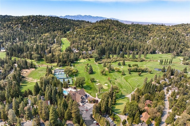 bird's eye view featuring a mountain view