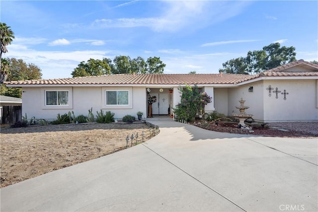 view of single story home