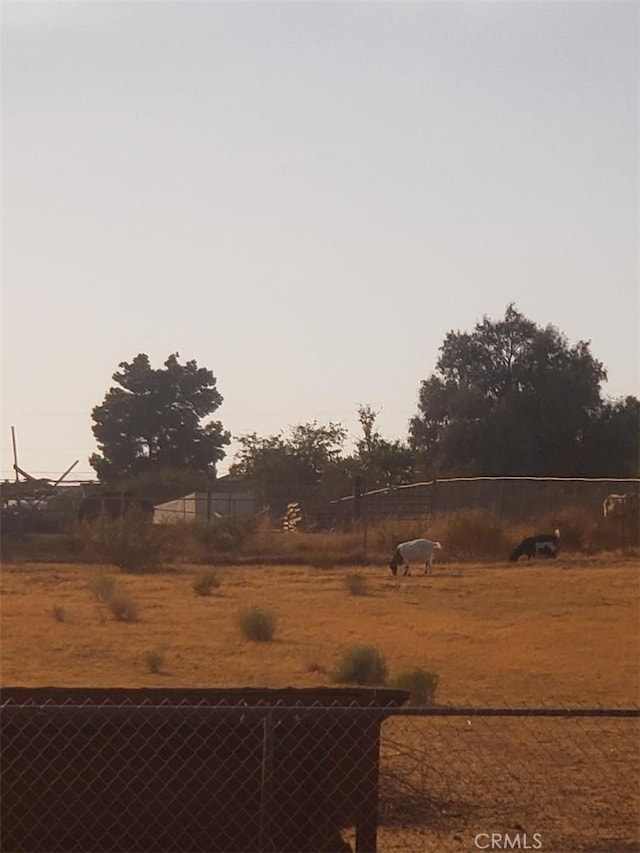 view of yard featuring a rural view