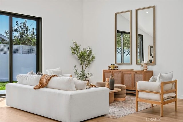 interior space featuring light wood-style flooring