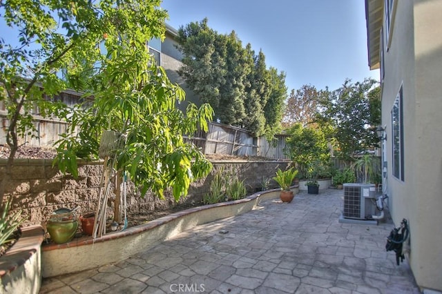 view of patio / terrace featuring central AC