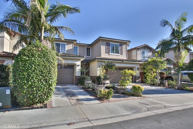 view of front of house featuring a garage