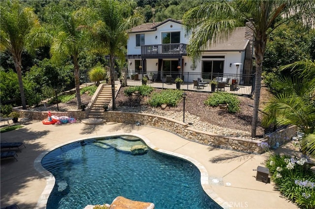 view of pool with a patio