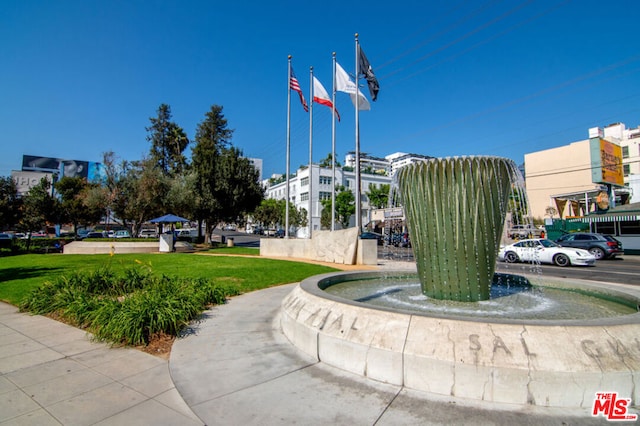 view of community with a lawn