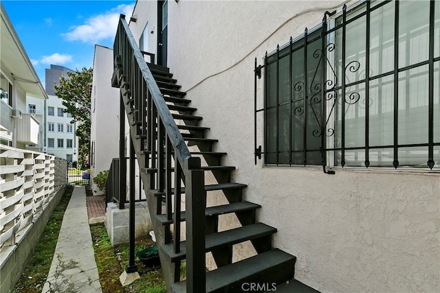 view of stairway