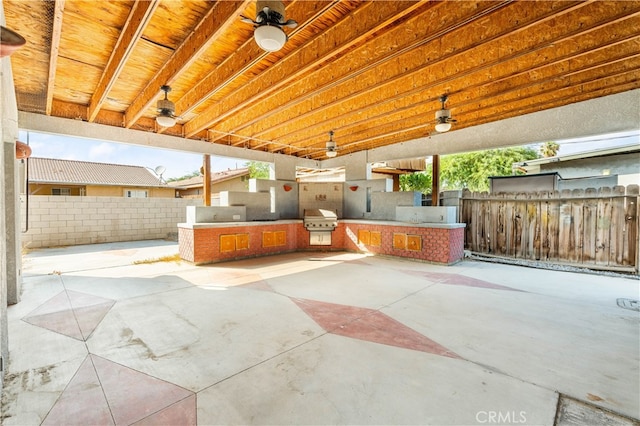 view of patio / terrace featuring area for grilling and grilling area