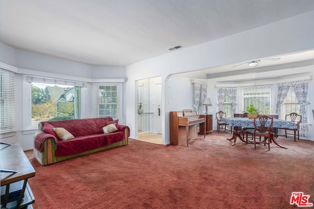 view of carpeted living room