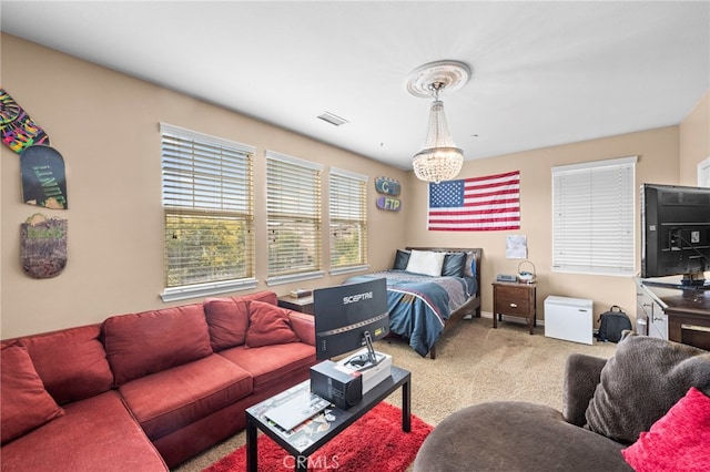 view of carpeted bedroom