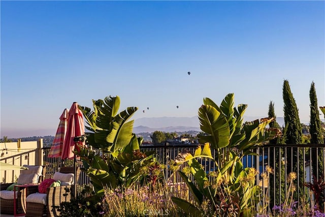 exterior space with a mountain view