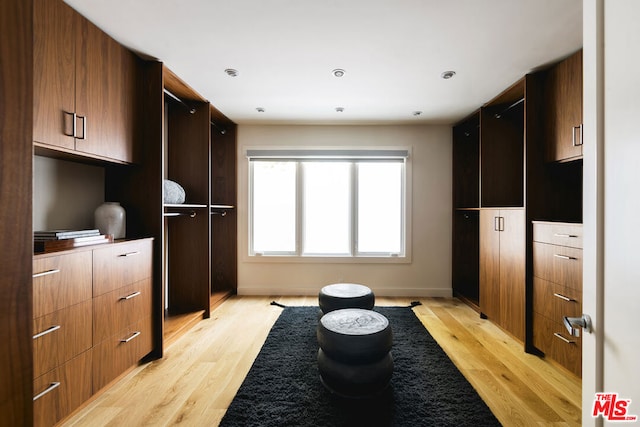 mudroom with light wood-type flooring