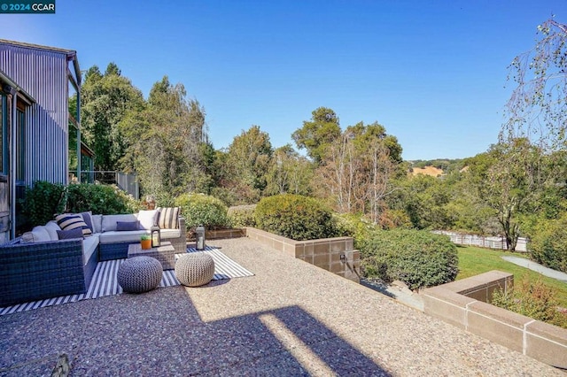 view of patio / terrace featuring outdoor lounge area