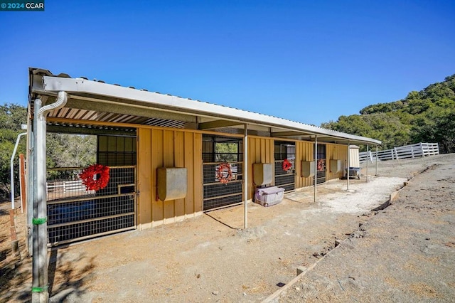 view of horse barn