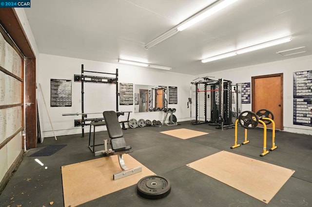 view of exercise room