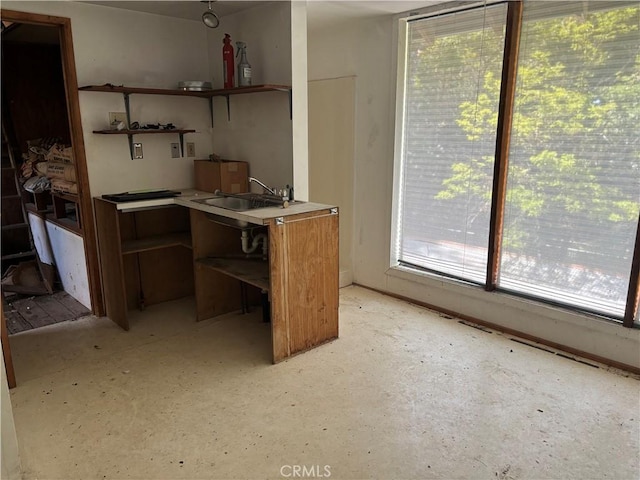 home office with sink